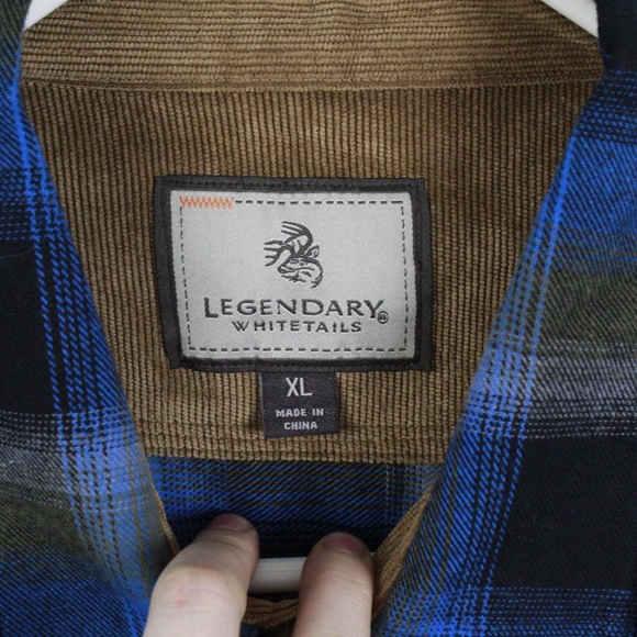 Legendary Whitetails Blue Flannel Shirt Size XL - Picture 4 of 8